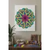 Çiçek Desenli Mandala Tuval Boyama Seti 40x50 cm