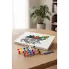 Çiçek Desenli Mandala Tuval Boyama Seti 40x50 cm
