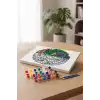 Çiçek Desenli Mandala Tuval Boyama Seti 40x50 cm