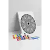 Çiçek Motifli Mandala Tuval Boyama Seti 40x50 cm