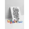 Çiçek Şal Desenli Mandala Tuval Boyama Seti 40x50 cm
