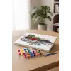 Çiçek Şal Desenli Mandala Tuval Boyama Seti 40x50 cm