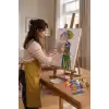 Çiçekli Kadın Desenli Mandala Tuval Boyama Seti 40x50 cm