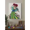 Çiçekli Kadın Desenli Mandala Tuval Boyama Seti 40x50 cm
