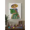Çiçekli Kadın Desenli Mandala Tuval Boyama Seti 40x50 cm