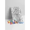 Çığlık Tablosu Desenli Mandala Tuval Boyama Seti 40x50 cm