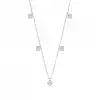 Classic Dangling Clover Diamond Pendant Necklace