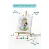 Çocuklar İçin Anneler Günü Boyama Tuvali – Şövaleli Boya Seti 20x20 cm