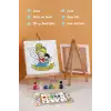 Çocuklar İçin Anneler Günü Boyama Tuvali – Şövaleli Boya Seti 20x20 cm