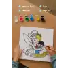 Çocuklar İçin Anneler Günü Boyama Tuvali – Şövalesiz Boya Seti 20x20 cm