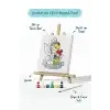 Çocuklar İçin En Tatlı Annem Boyama Tuvali Şövaleli Boya Seti 20x20 cm