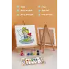 Çocuklar İçin En Tatlı Annem Boyama Tuvali Şövaleli Boya Seti 20x20 cm