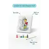 Çocuklar İçin En Tatlı Annem Boyama Tuvali Şövalesiz Boya Seti 20x20 cm