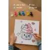 Cupcake Fil Boyama Tuvali – Şövalesiz Boya Seti 20x20