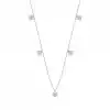 Dangling Clover Diamond Pendant Necklace