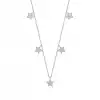 Dangling Star Diamond Pendant Necklace