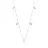 Dangling Teardrop Diamond Pendant Necklace
