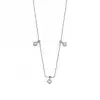 Dangling Three-Stone Diamond Pendant Necklace