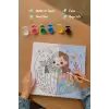 Deniz Kızı ve Midye Boyama Tuvali – Şövalesiz Boya Seti 20x20