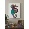 Denizatı Desenli Mandala Tuval Boyama Seti 40x50 cm