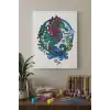 Denizatı Desenli Mandala Tuval Boyama Seti 40x50 cm