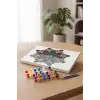 Detaylı Çiçek Mandala Tuval Boyama Seti 40x50 cm