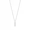 Diamond Bar Pendant Necklace