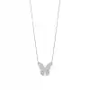 Diamond Butterfly Pendant Necklace