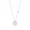 Diamond Disc Pendant Necklace