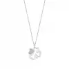 Diamond Heart Clover Pendant Necklace