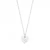 Diamond Heart Plate Pendant Necklace