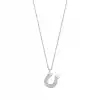 Diamond Horseshoe Pendant Necklace