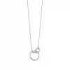 Diamond Interlocking Circle Pendant Necklace