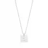 Diamond Kite-Shaped Plate Pendant Necklace