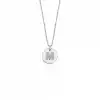 Diamond Letter M Enamel Necklace