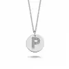 Diamond Letter P Pendant Necklace