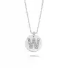 Diamond Letter W Pendant Necklace
