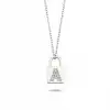 Diamond Lock Letter A Pendant Necklace