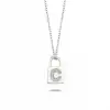 Diamond Lock Letter C Pendant Necklace