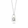 Diamond Lock Letter G Pendant Necklace