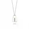 Diamond Lock Letter I Pendant Necklace