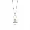 Diamond Lock Letter K Pendant Necklace