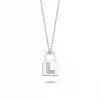 Diamond Lock Letter L Pendant Necklace