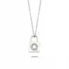 Diamond Lock Letter Q Pendant Necklace