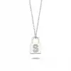 Diamond Lock Letter S Pendant Necklace