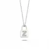 Diamond Lock Letter Z Pendant Necklace