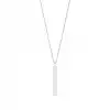 Diamond Rectangle Bar Pendant Necklace