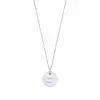 Diamond Stacked Disc Pendant Necklace