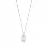 Diamond Stacked Tag Pendant Necklace