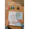 Doğum Günü Unicorn Boyama Tuvali – Şövalesiz Boya Seti 20x20